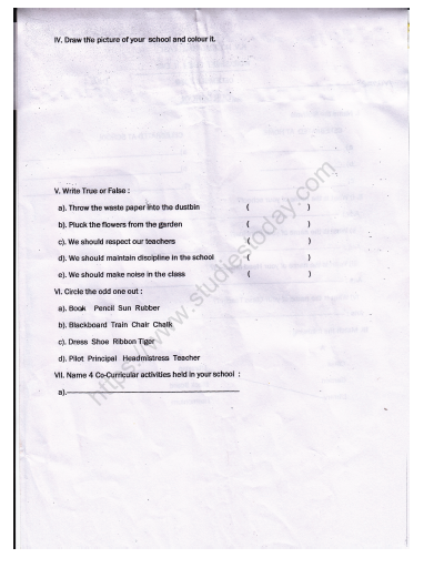 cbse class 2 evs practice our school worksheet practice worksheet for